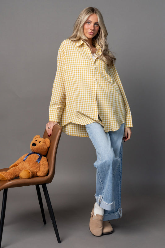 Pomodoro Button Up in Honeycomb Clothing Holley Girl 