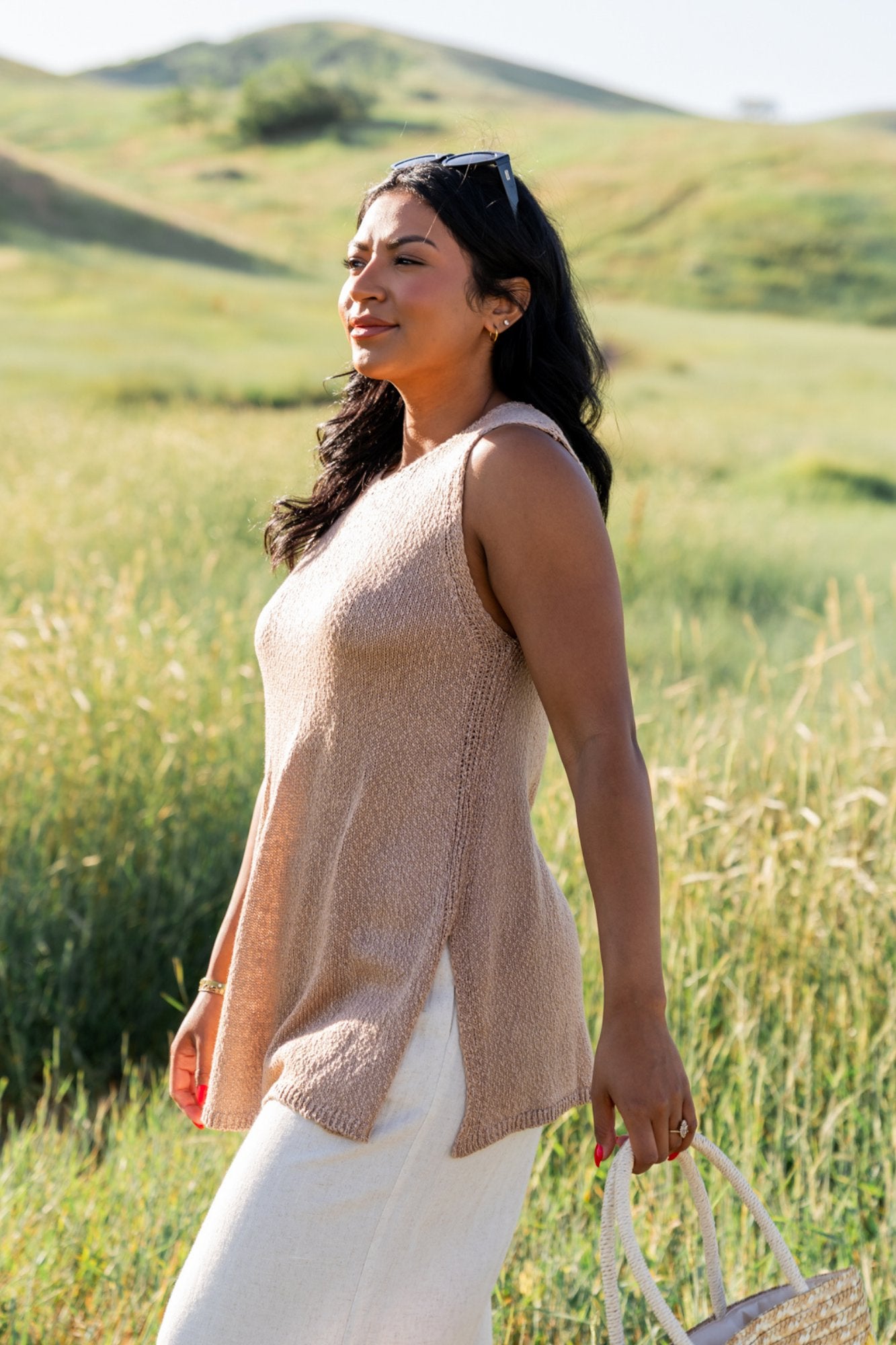 Namari Top in Mocha Clothing Holley Girl 