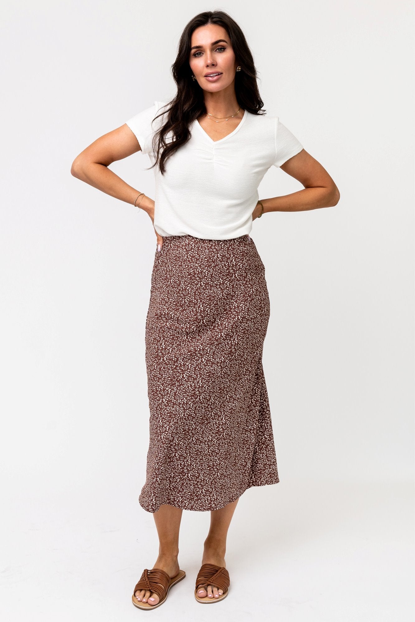 Kinsley Skirt in Brown Clothing Holley Girl 