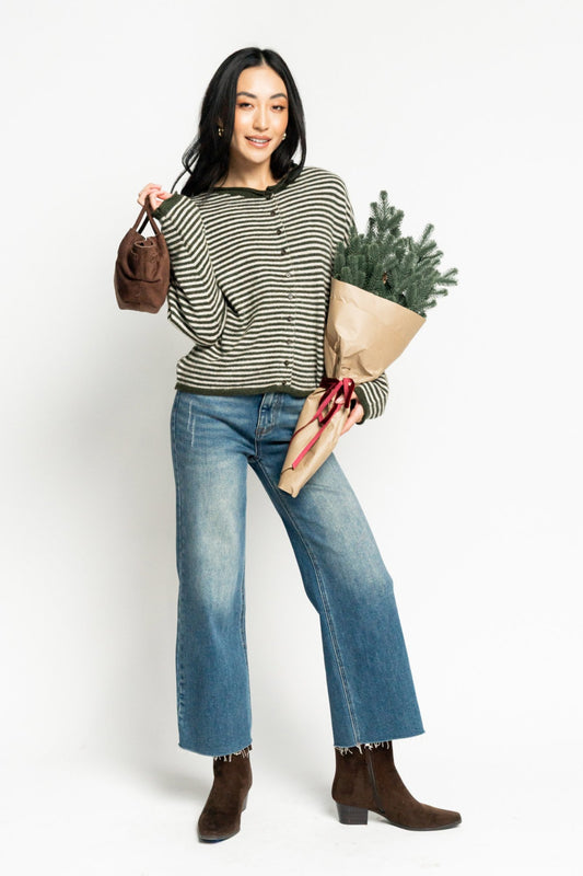 Morning Market Cardigan in Olive Clothing Holley Girl 