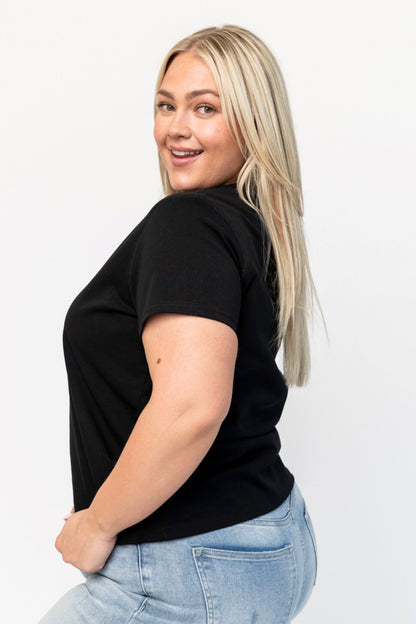 HOLLEY GIRL - Maddy Tee in Black (Small-3XL) Holley Girl 