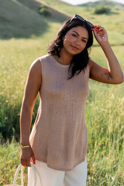 Namari Top in Mocha Clothing Holley Girl 