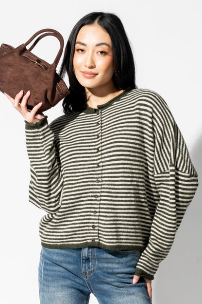 Morning Market Cardigan in Olive Clothing Holley Girl 