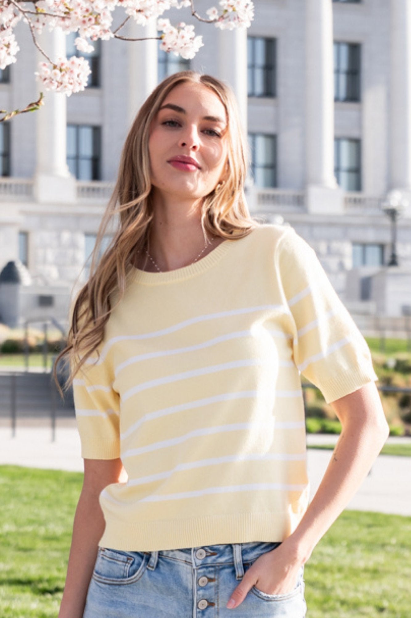 Finch Top in Lemon Clothing Holley Girl 