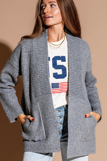Harlow Cardigan in Grey Clothing Holley Girl 