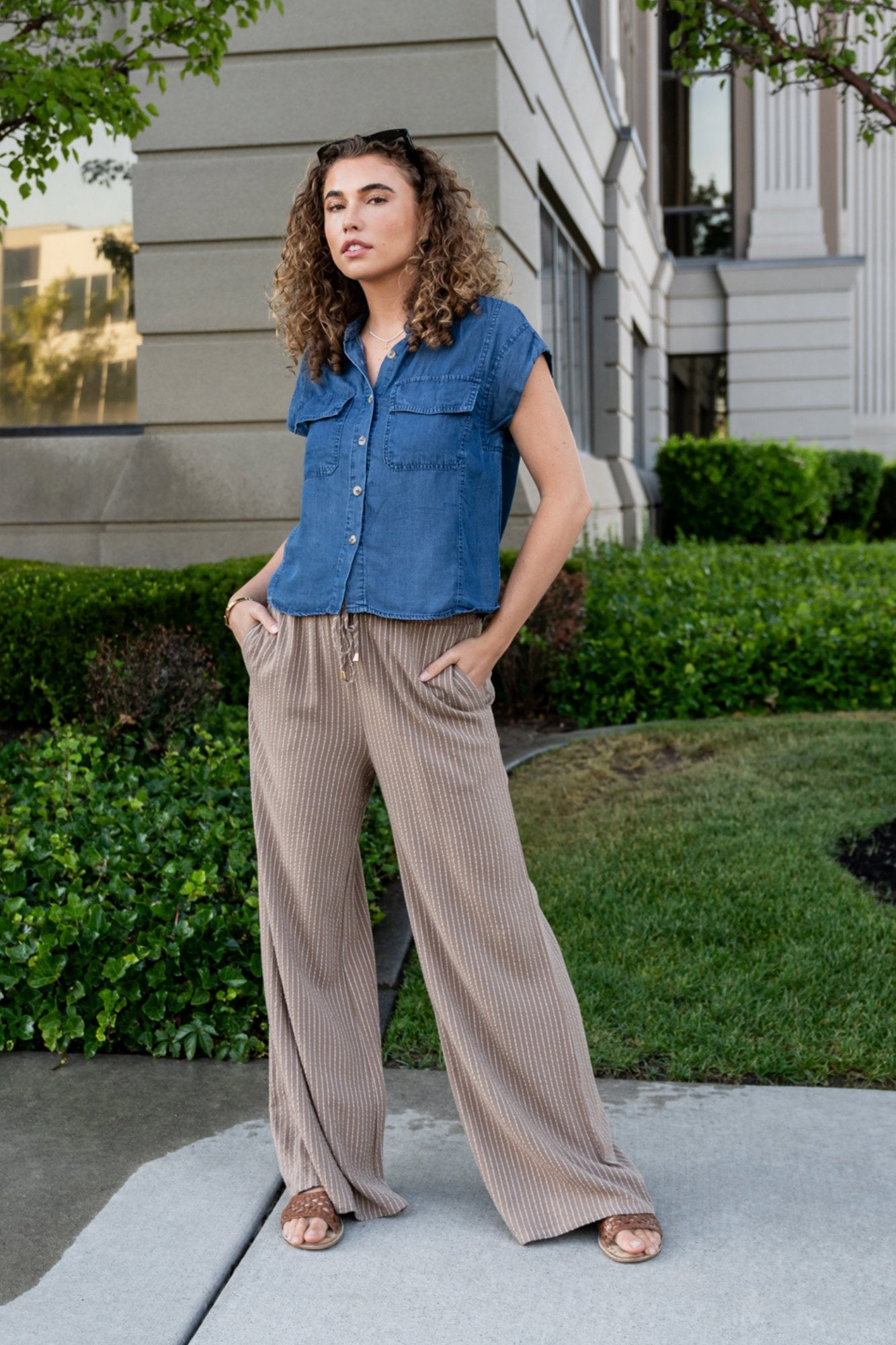 Maxwell Pant in Fawn Stripe - FINAL SALE Small Maxwell Pant in Fawn Stripe - FINAL SALE Small