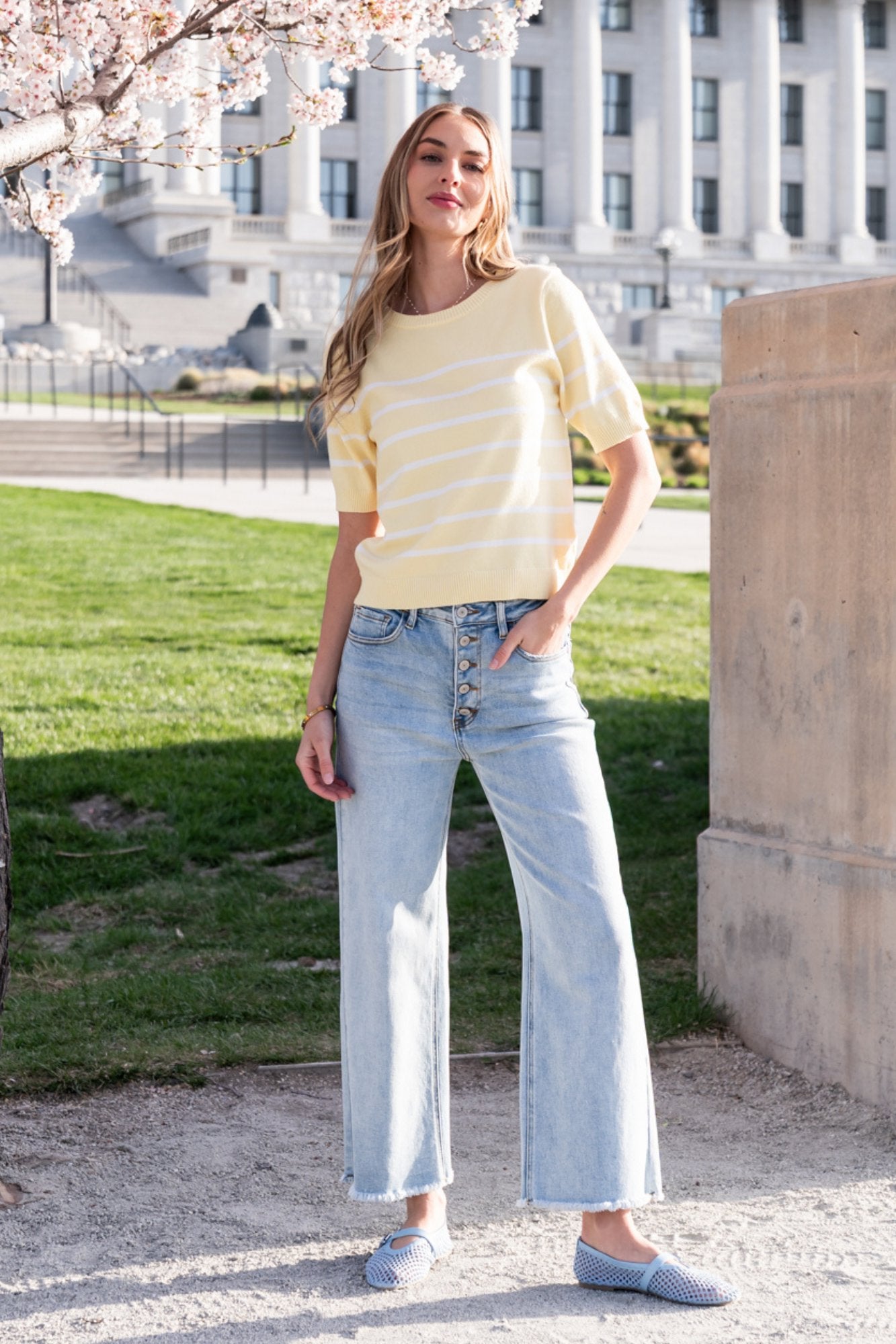 Finch Top in Lemon Clothing Holley Girl 