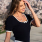 Carson Top in Navy Clothing Holley Girl 
