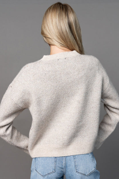 Woodland Fox Sweater in Oatmeal Clothing Holley Girl 