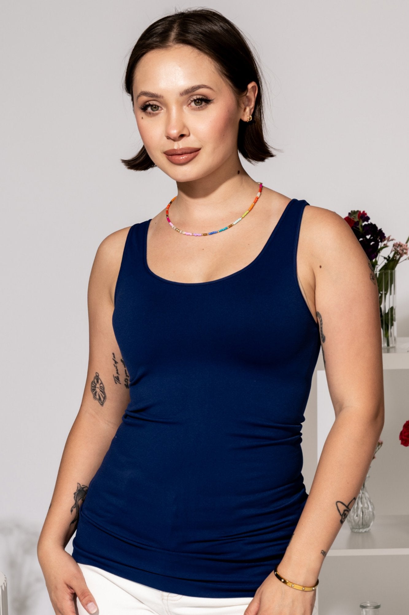 Layering Tank in Navy Clothing Holley Girl 