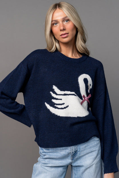Darling Swan Sweater Clothing Holley Girl 