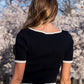 Carson Top in Navy Clothing Holley Girl 
