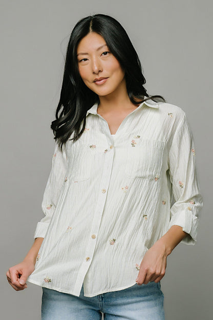 Garden Party Blouse in Green Clothing Holley Girl 