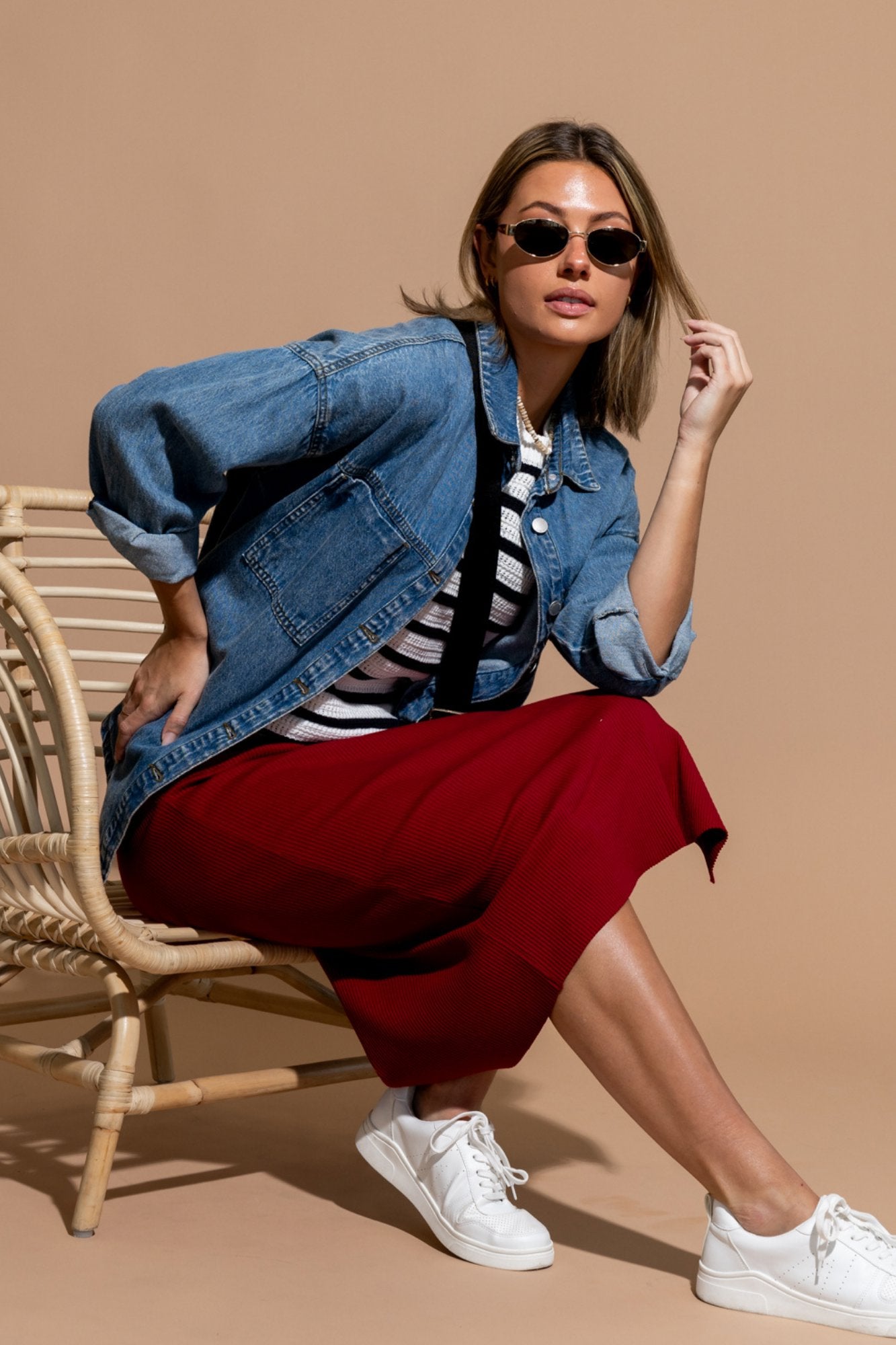 Davis Skirt in Cherry Clothing Holley Girl 