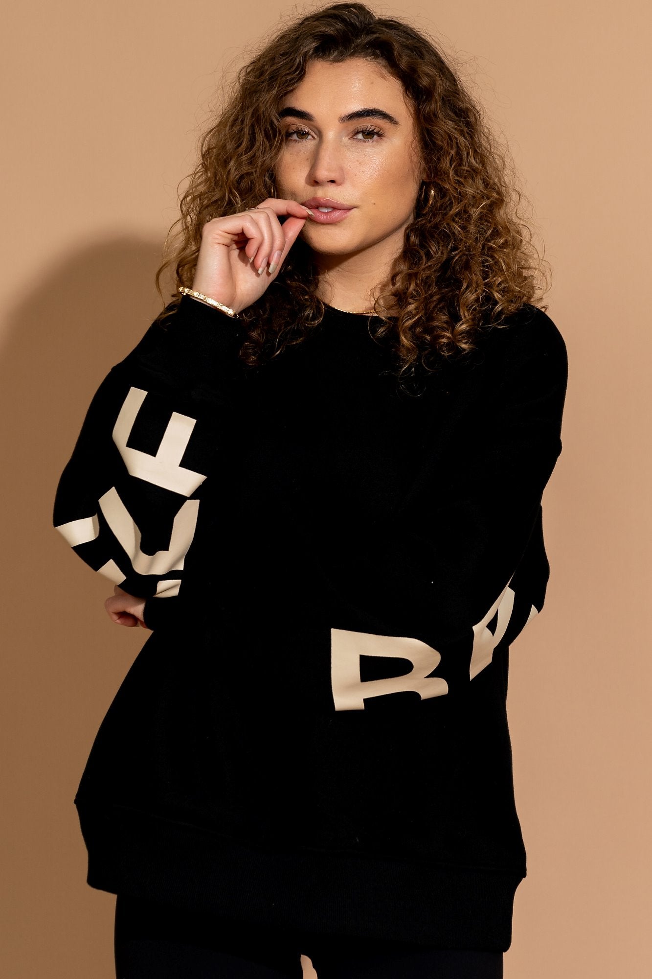 Love Yourself Crewneck in Black Clothing Holley Girl 