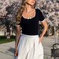 Carson Top in Navy Clothing Holley Girl 
