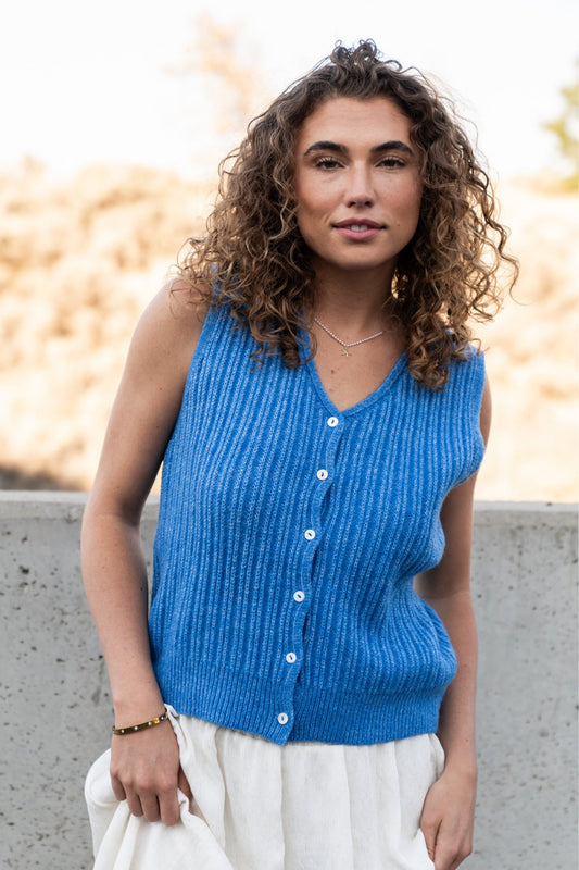 Remington Vest in Cloud Clothing Holley Girl 