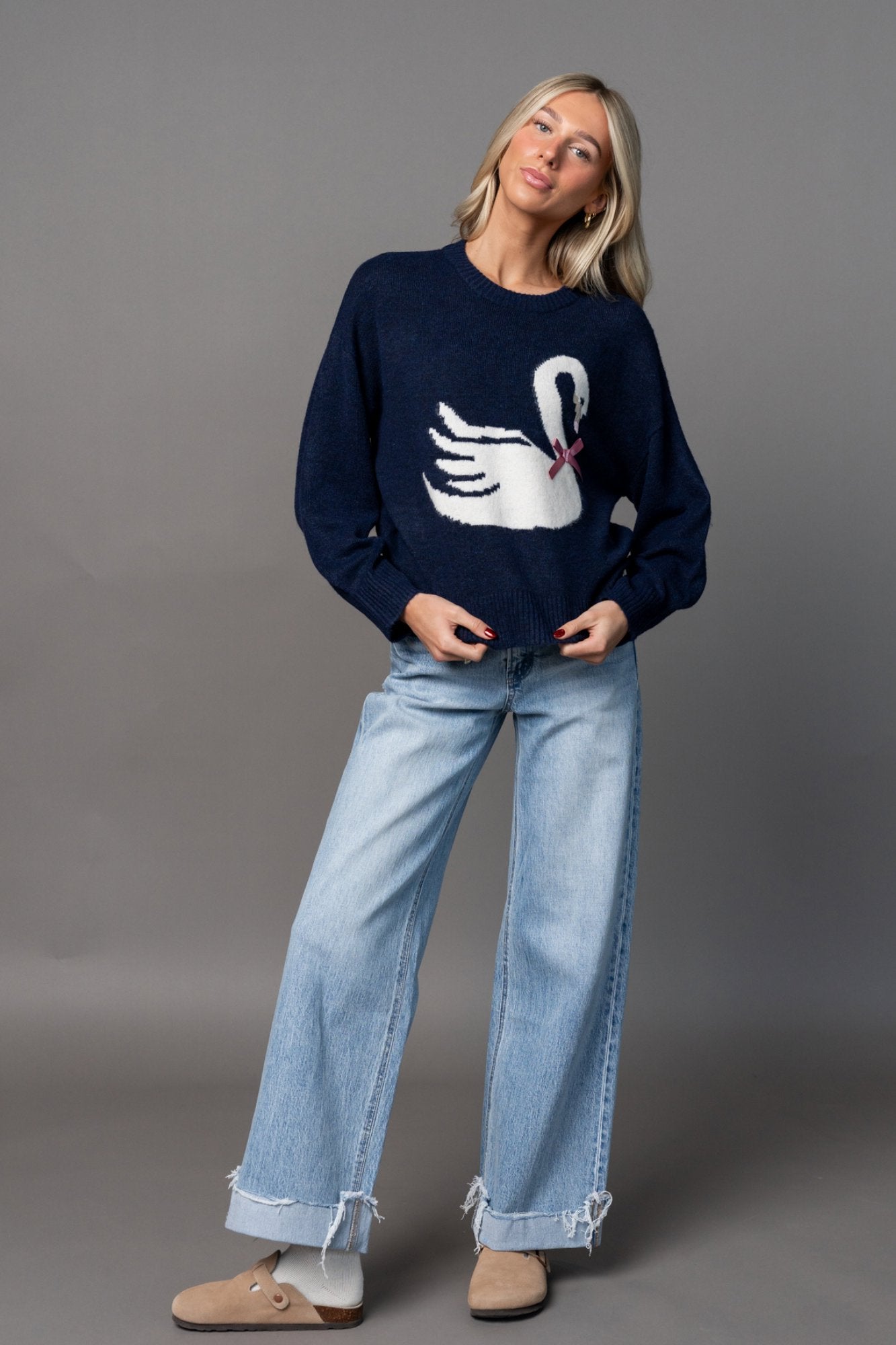 Darling Swan Sweater Clothing Holley Girl 