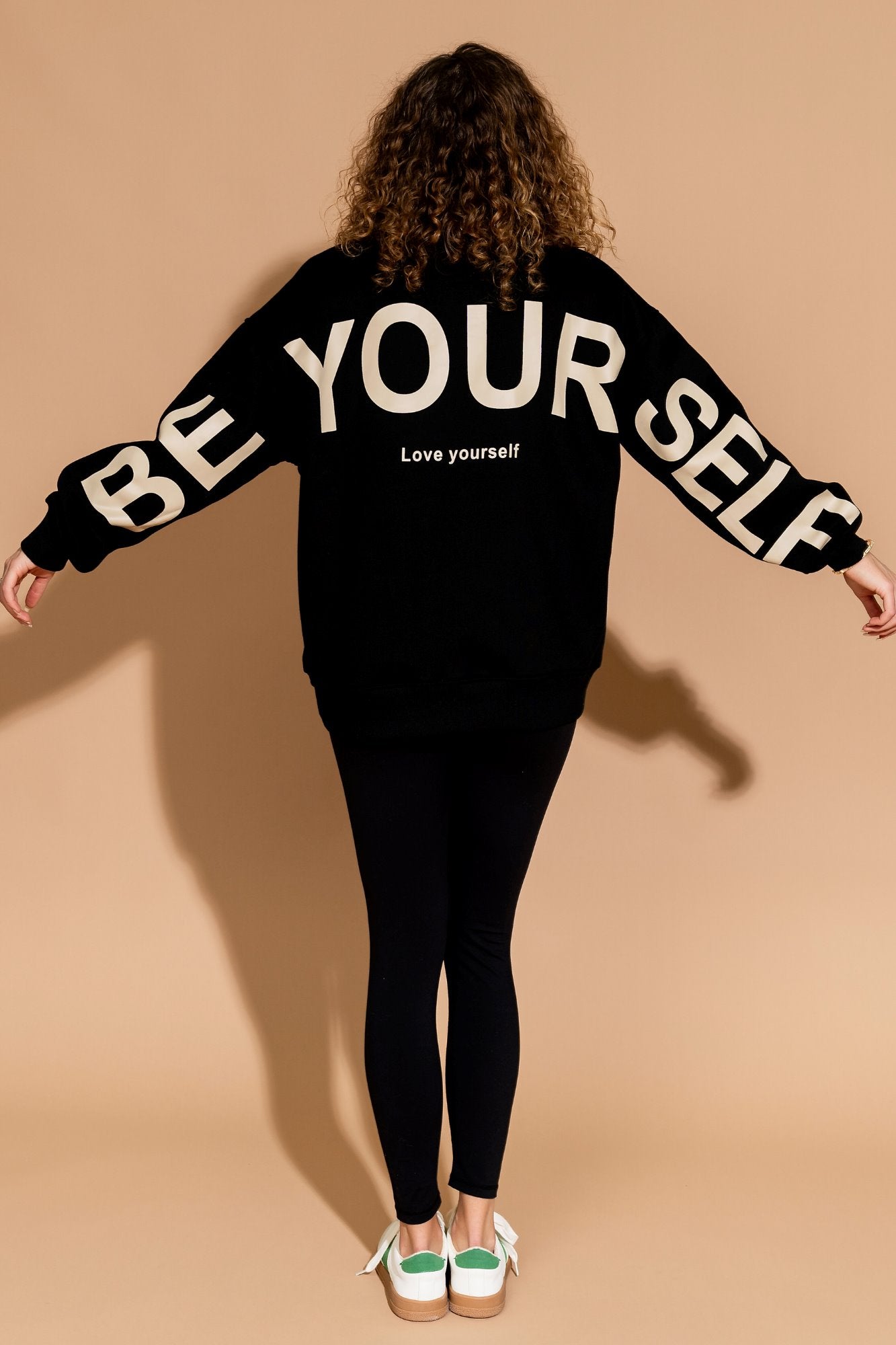 Love Yourself Crewneck in Black Clothing Holley Girl 