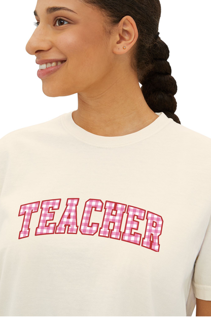 Gingham Teacher - Boxy Tee