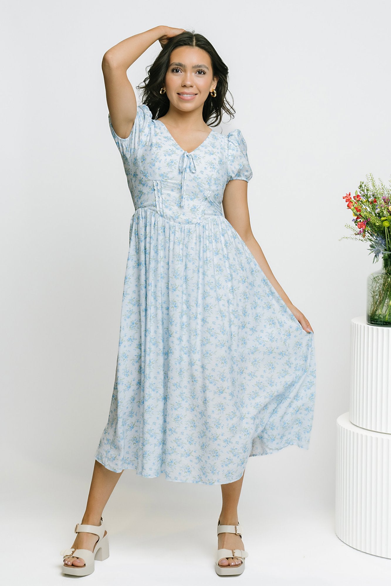 Sunny Creek Dress in Sky Clothing Holley Girl 