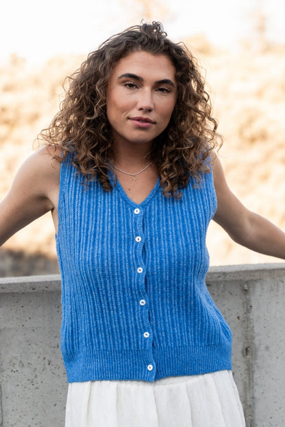 Remington Vest in Cloud Clothing Holley Girl 