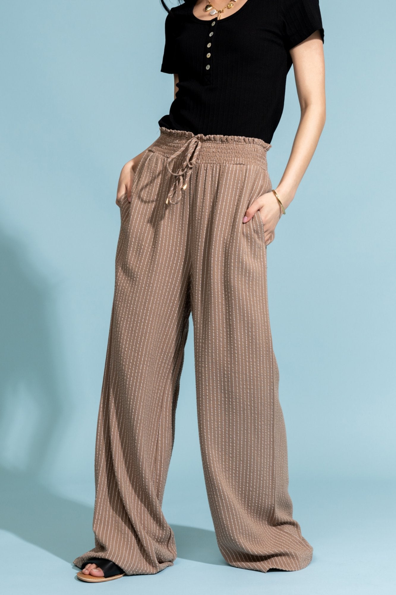 Maxwell Pant in Fawn Stripe - FINAL SALE Small Maxwell Pant in Fawn Stripe - FINAL SALE Small