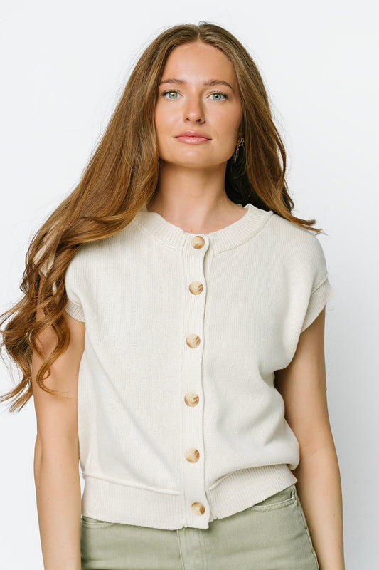 Meadowlark Top in Cream Clothing Holley Girl 