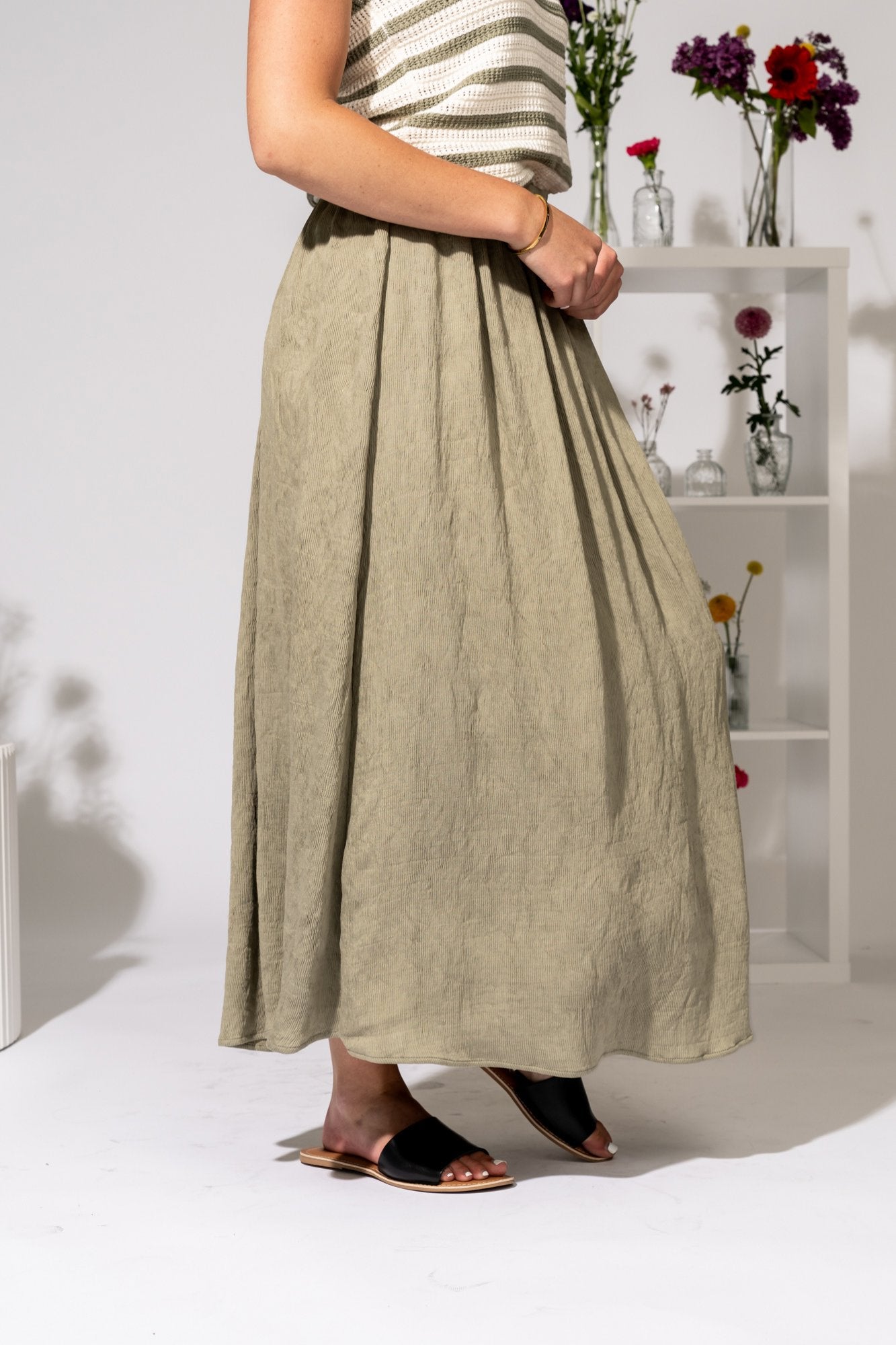 Sable & Sea Skirt in Sage Clothing Holley Girl 