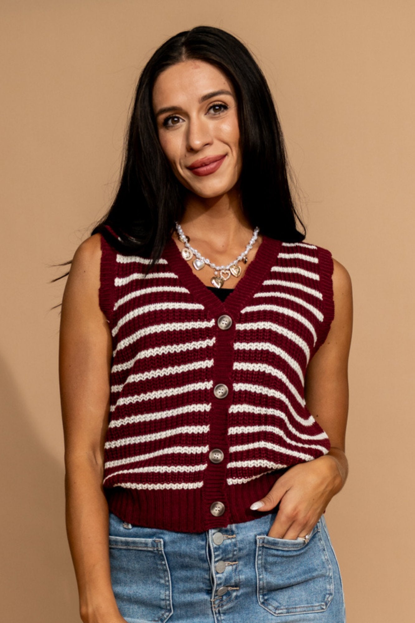 Zane Vest in Wine Clothing Holley Girl 