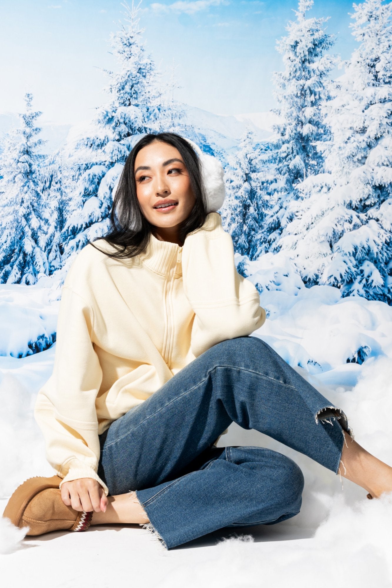 Sunday Half-Zip in Lemon Clothing Holley Girl 