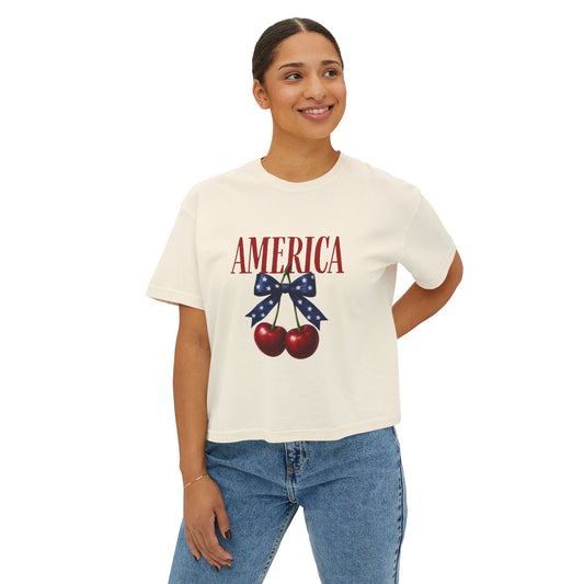American Cherry -  Boxy Tee