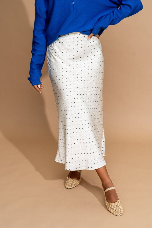 Hepburn Skirt in Cream Clothing Holley Girl 