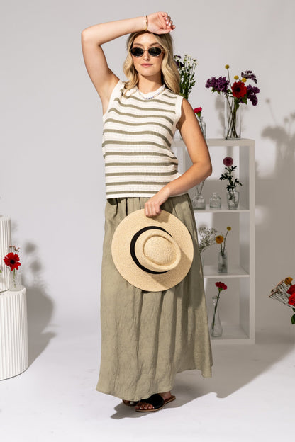 Sable & Sea Skirt in Sage Clothing Holley Girl 