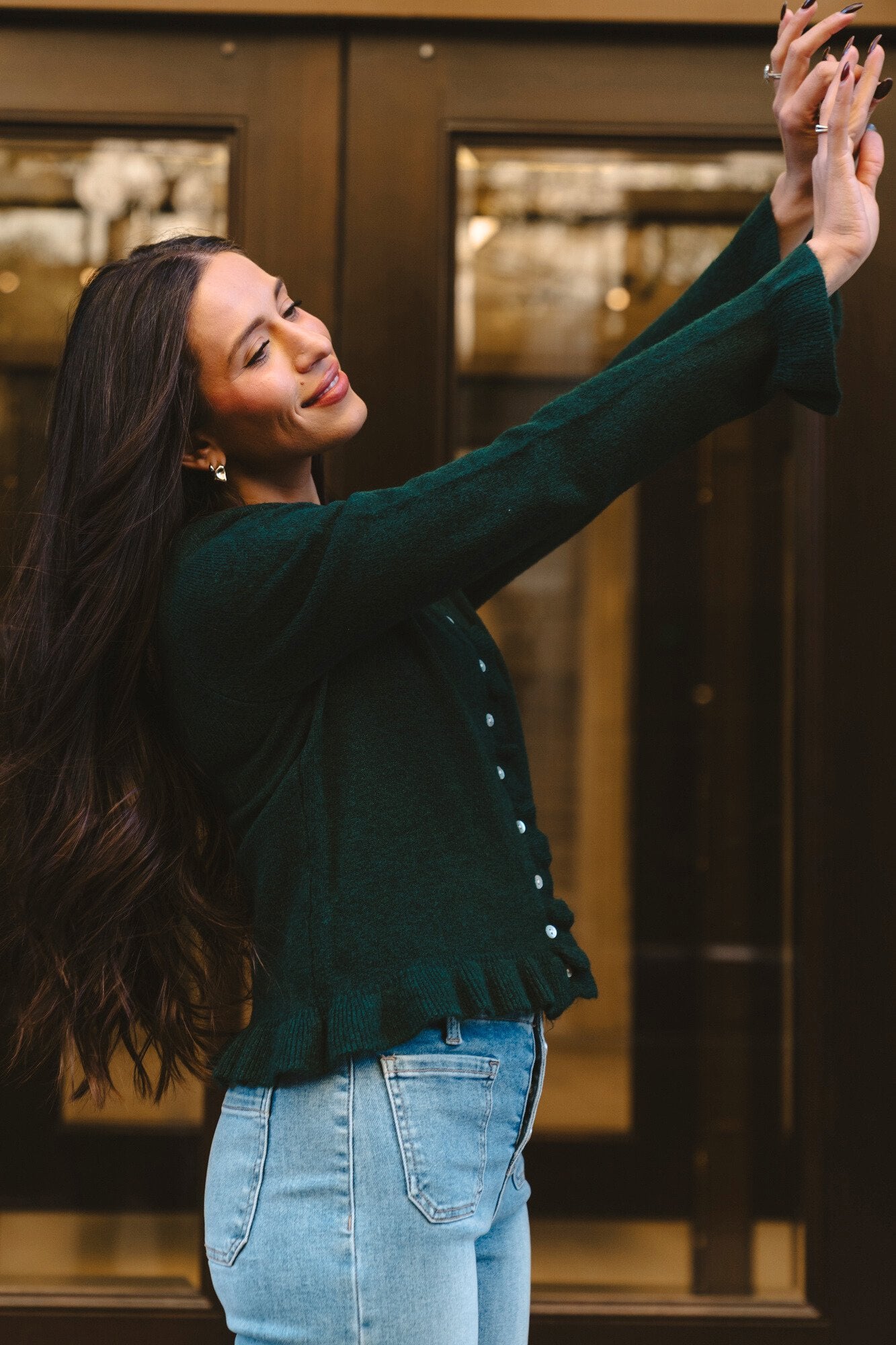 Hearth Cardigan in Forest Clothing Holley Girl 