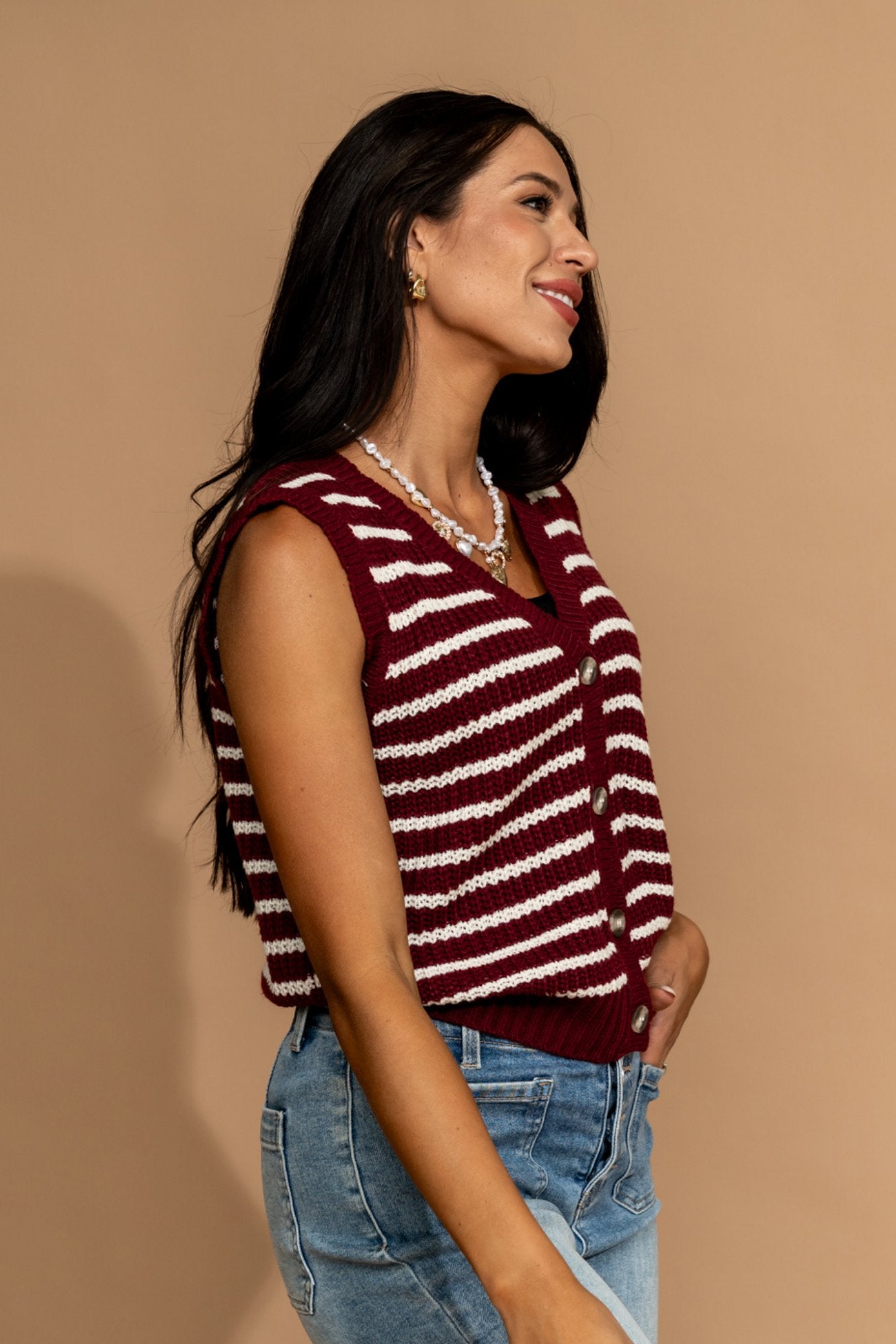 Zane Vest in Wine Clothing Holley Girl 