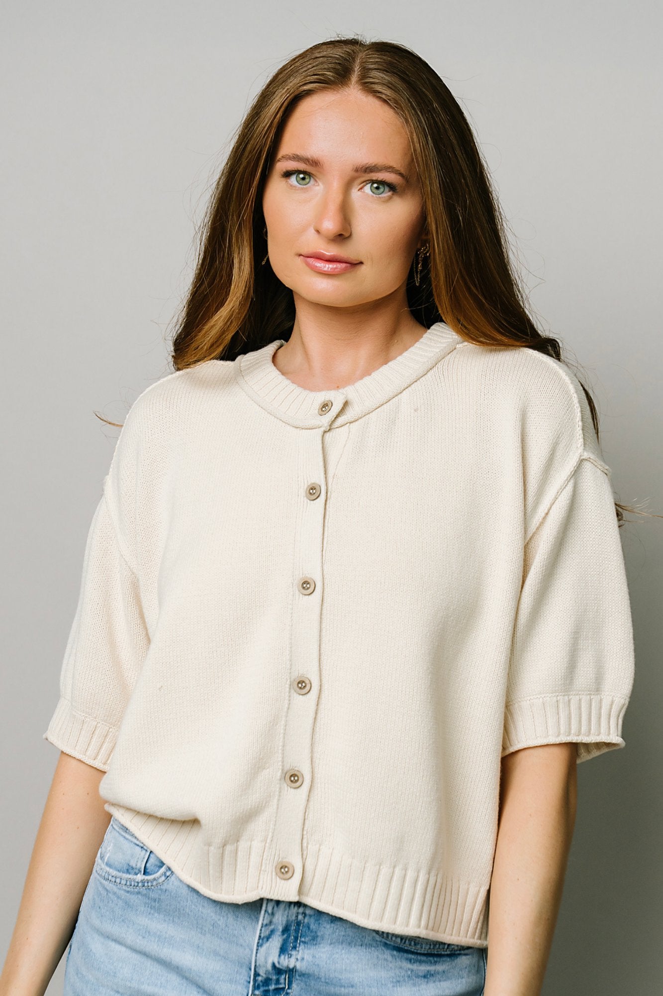 Astoria Cardigan in Oatmeal Clothing Holley Girl 
