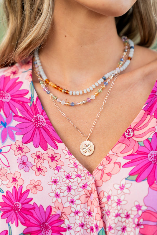 Flower Layered Necklace Clothing Holley Girl 