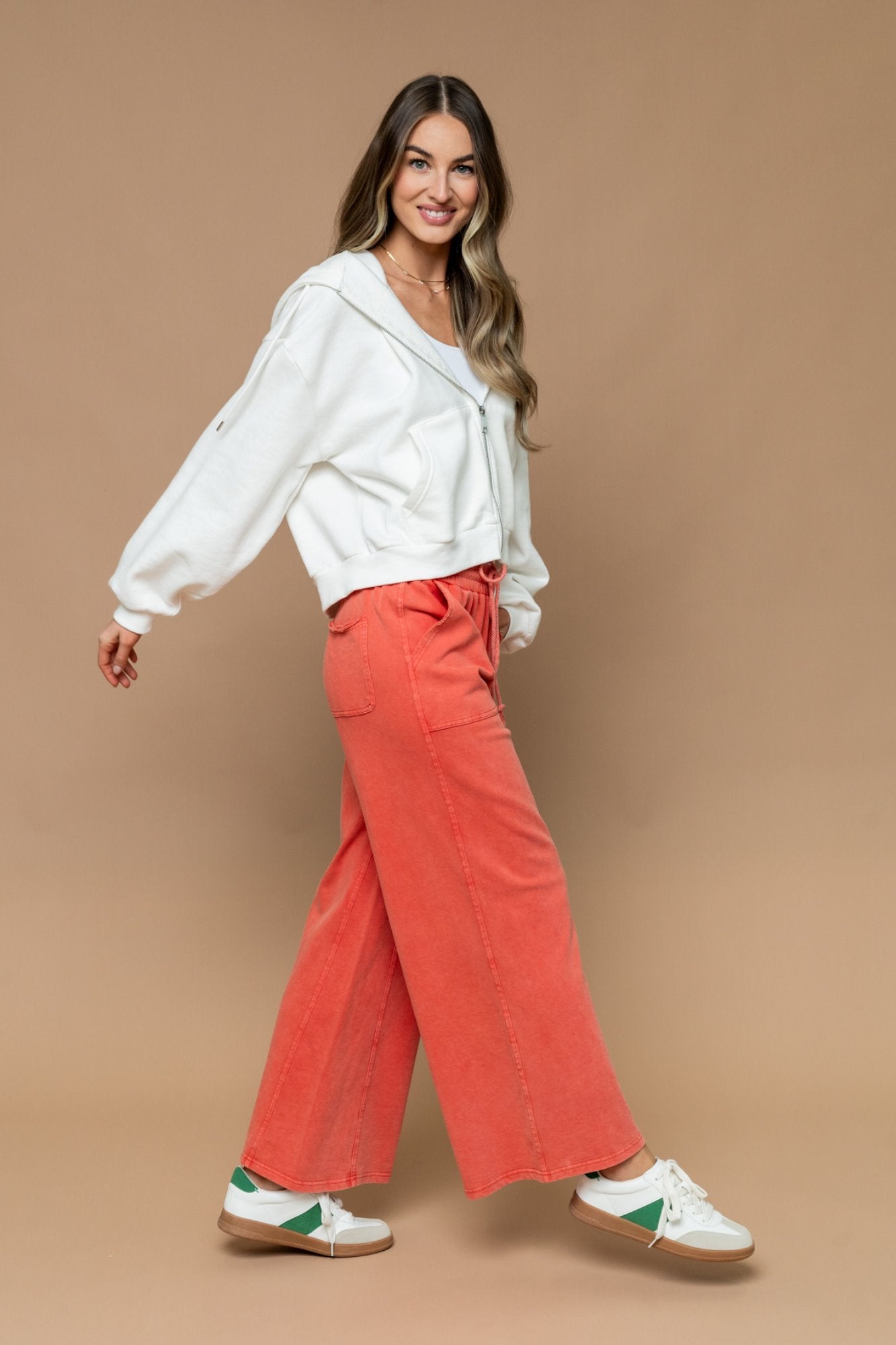 Jenkins Pant in Coral Holley Girl 