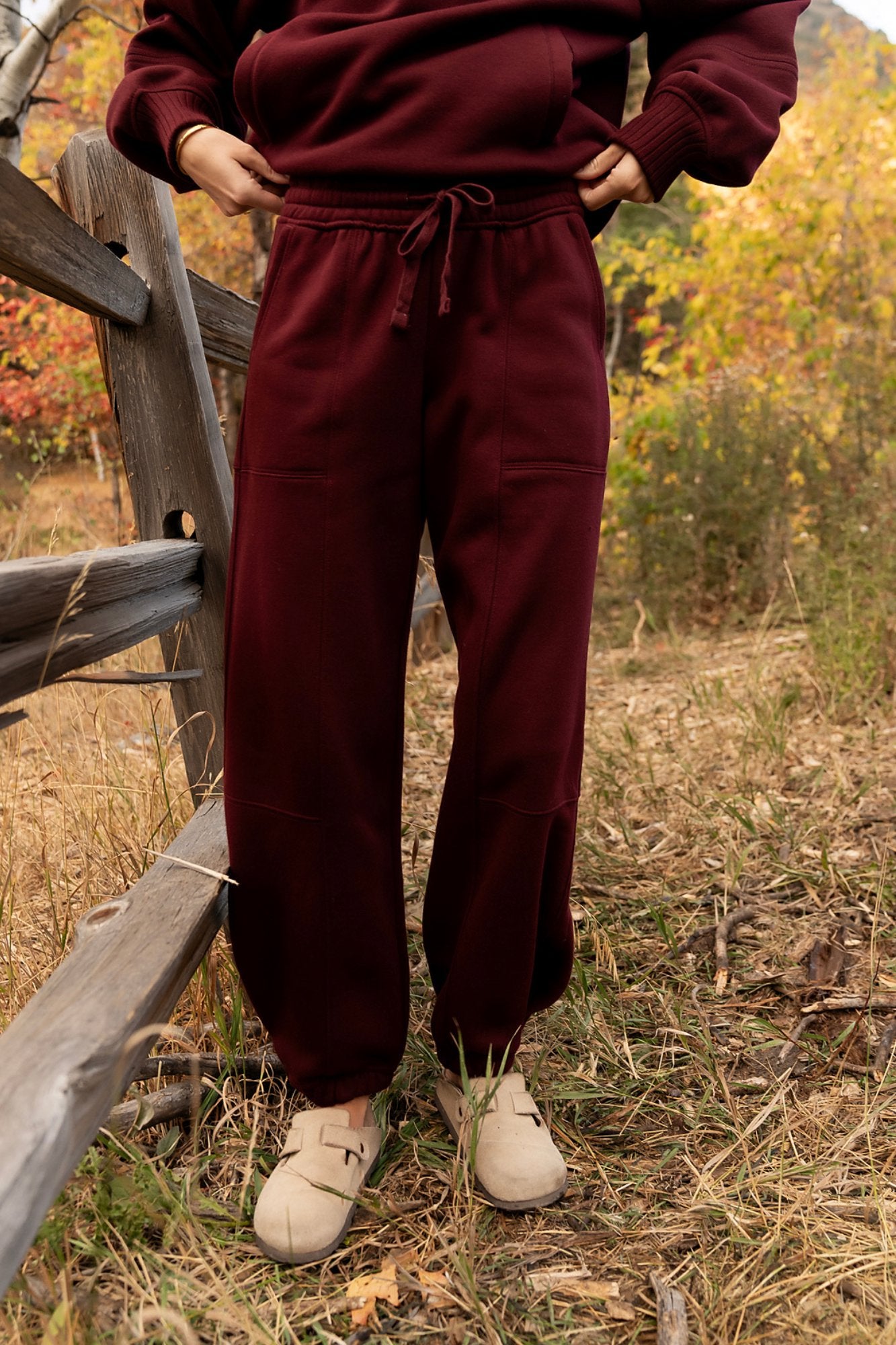 Sunday Joggers in Wine Clothing Holley Girl 