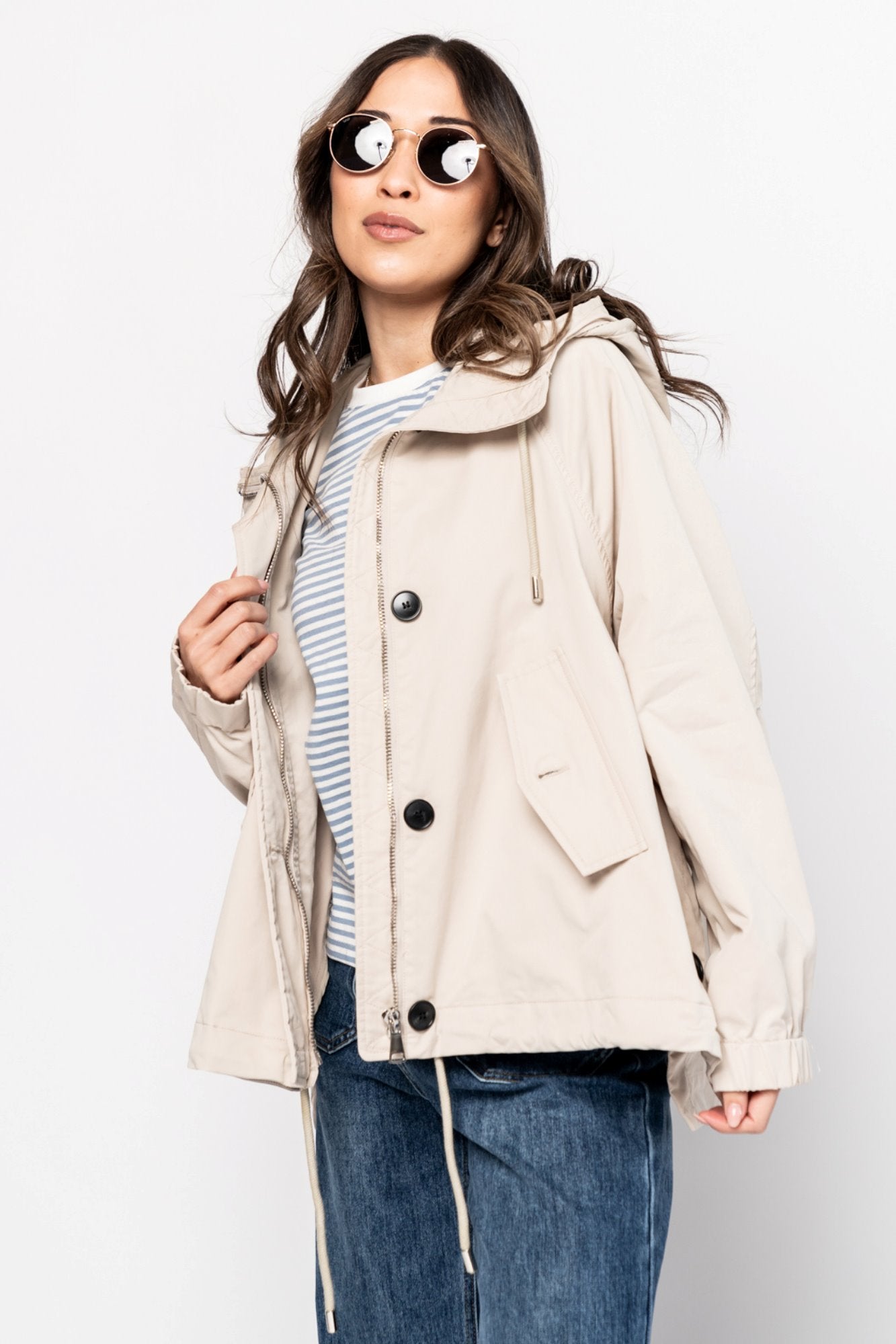 Anderson Jacket in Sand Clothing Holley Girl 