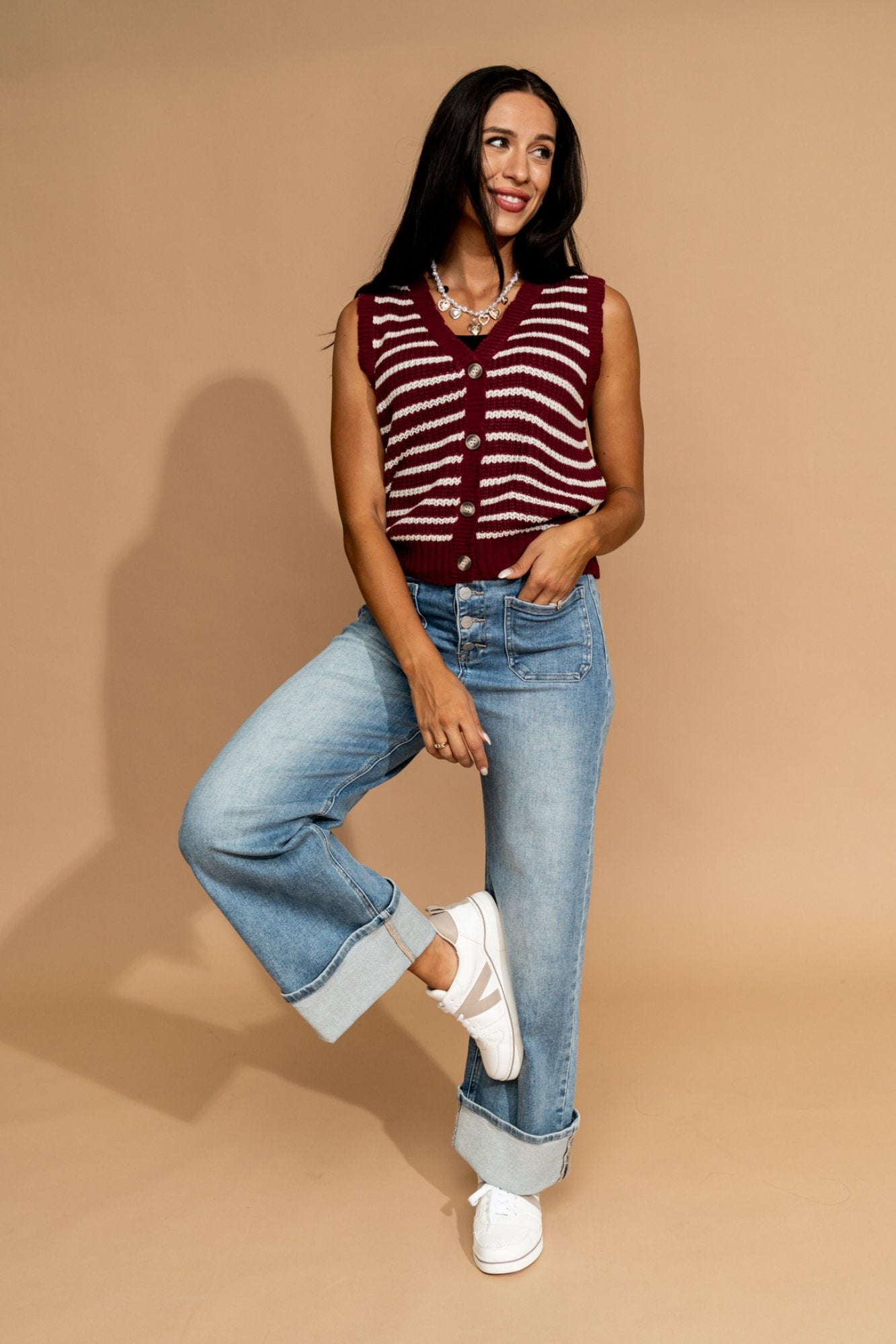 Zane Vest in Wine Clothing Holley Girl 
