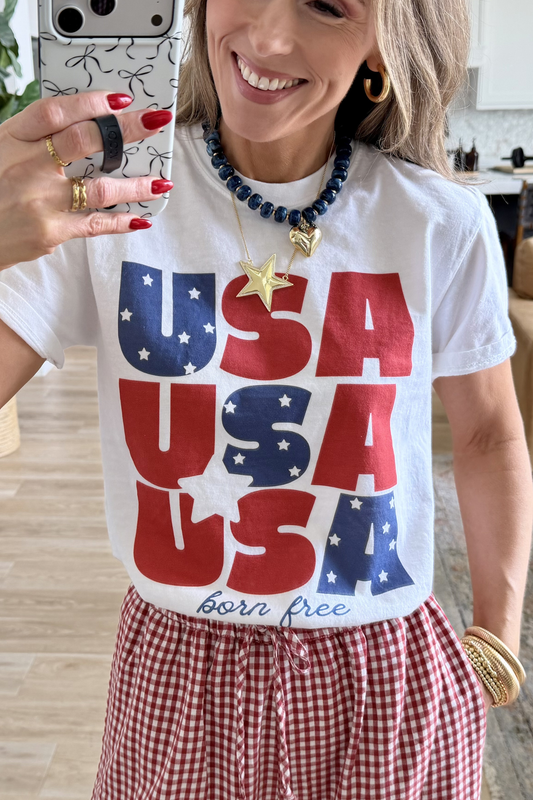USA Born Free Graphic Tee