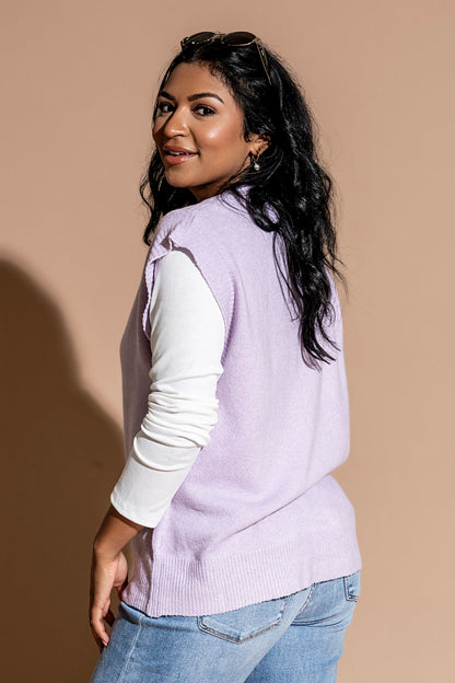 Ledger Vest in Lavender Clothing Holley Girl 