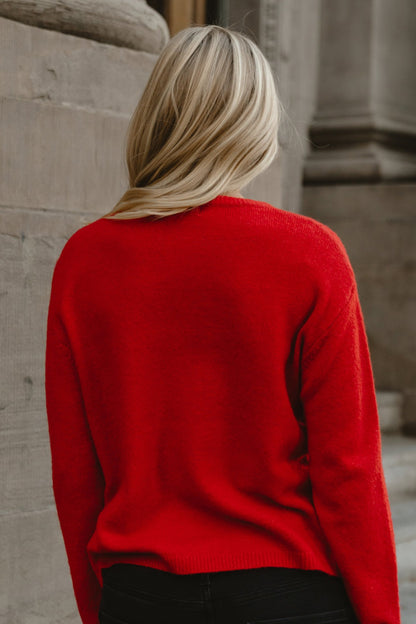 Fireside Cardigan in Cherry Clothing Holley Girl 