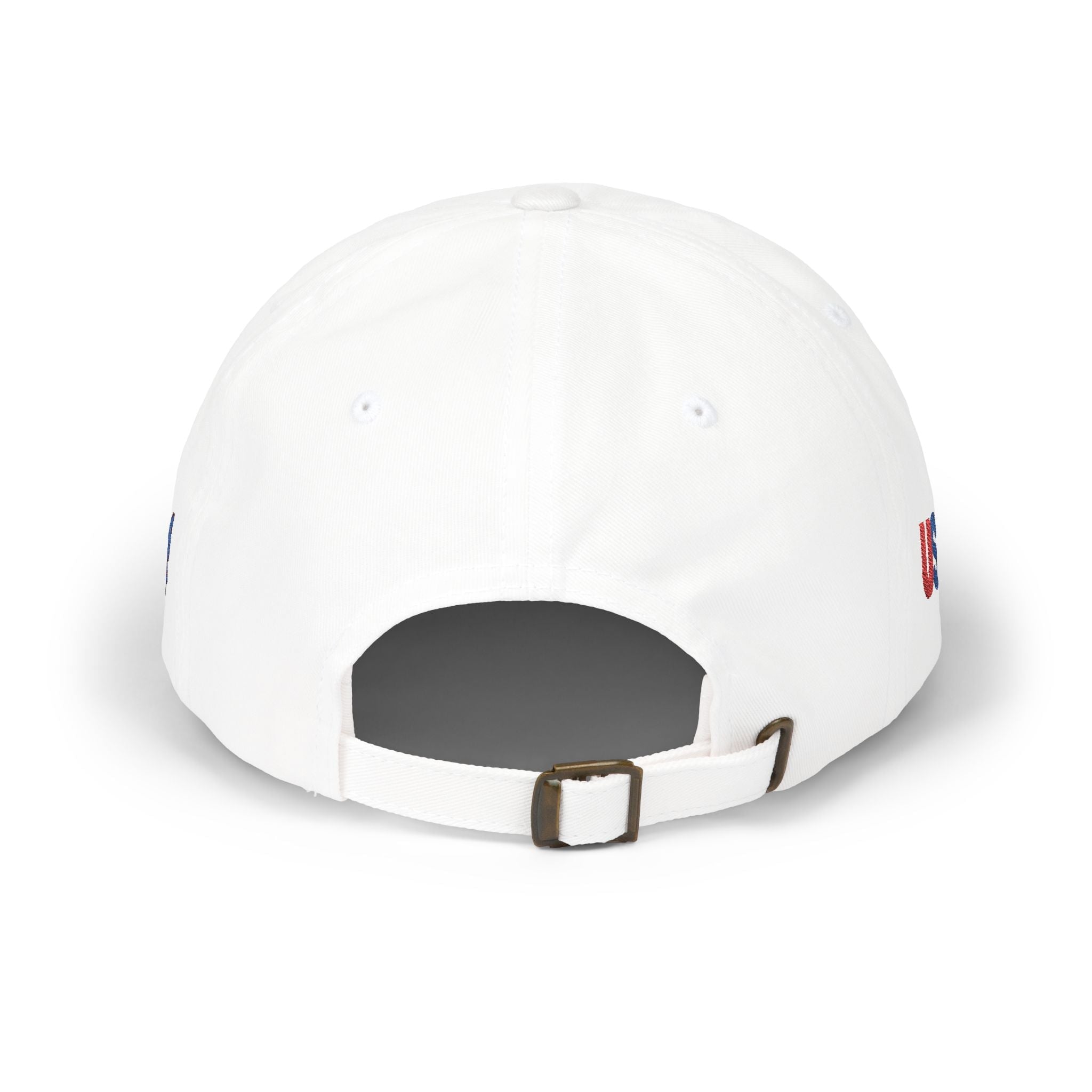 Made in America Dad Cap — Patriotic White Baseball Hat Hats Printify 