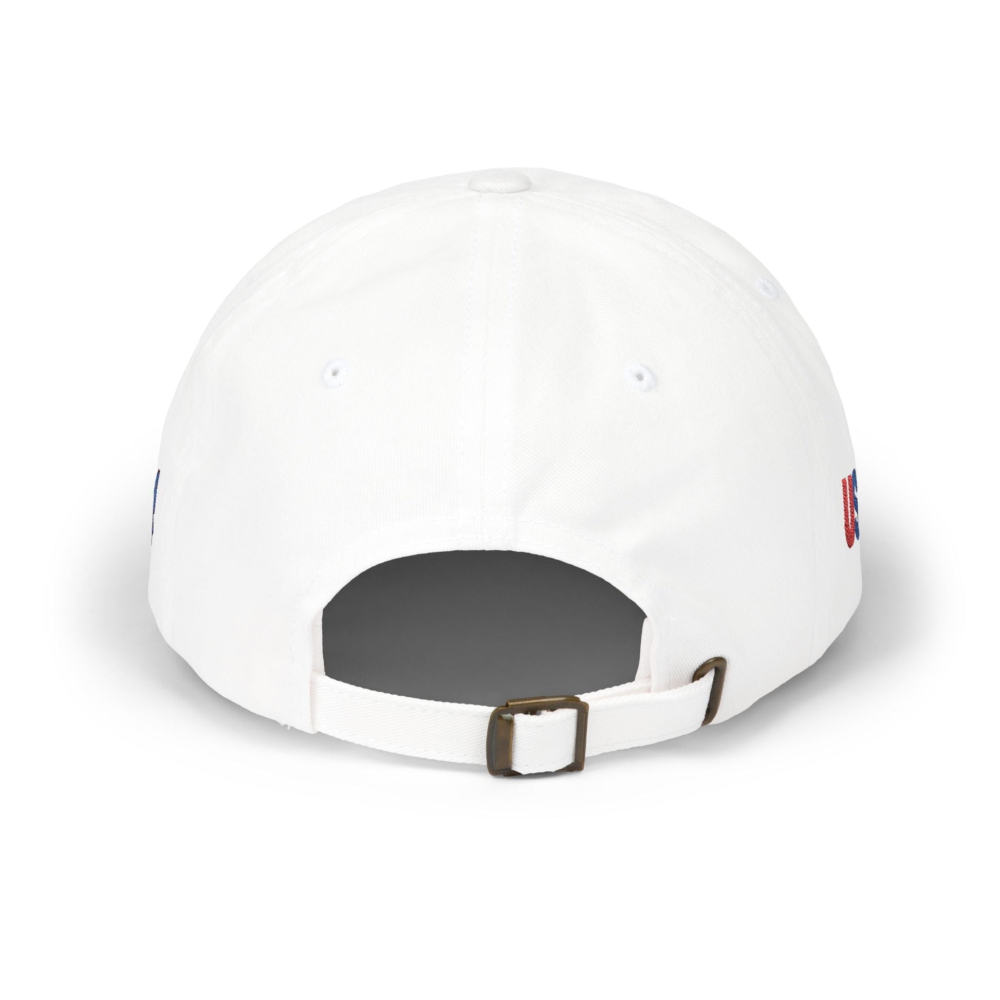 Made in America Dad Cap — Patriotic White Baseball Hat Hats Printify 