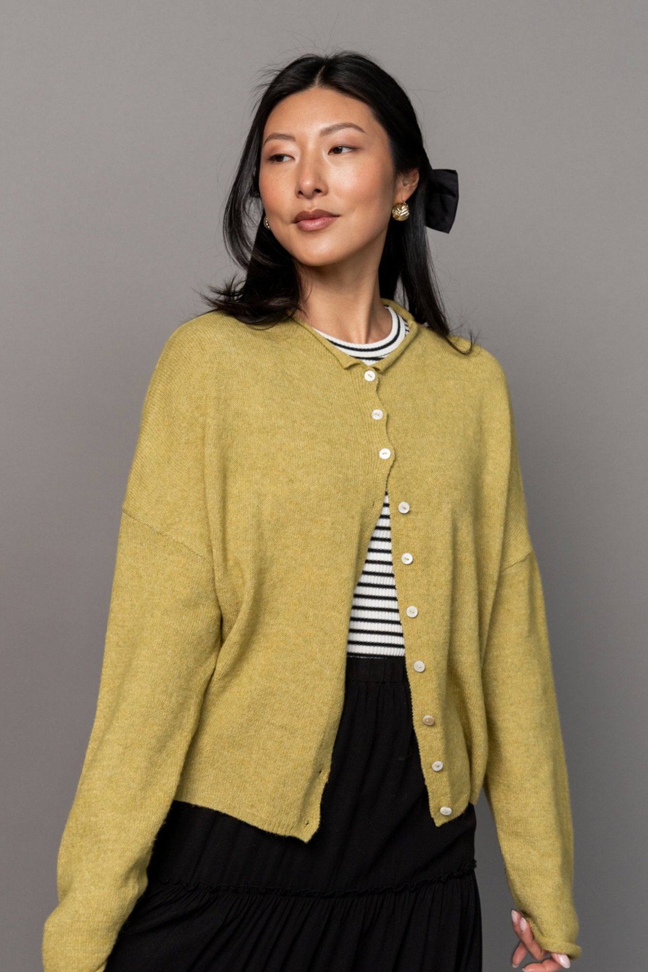 Evanston Cardigan in Leaf Clothing Holley Girl 