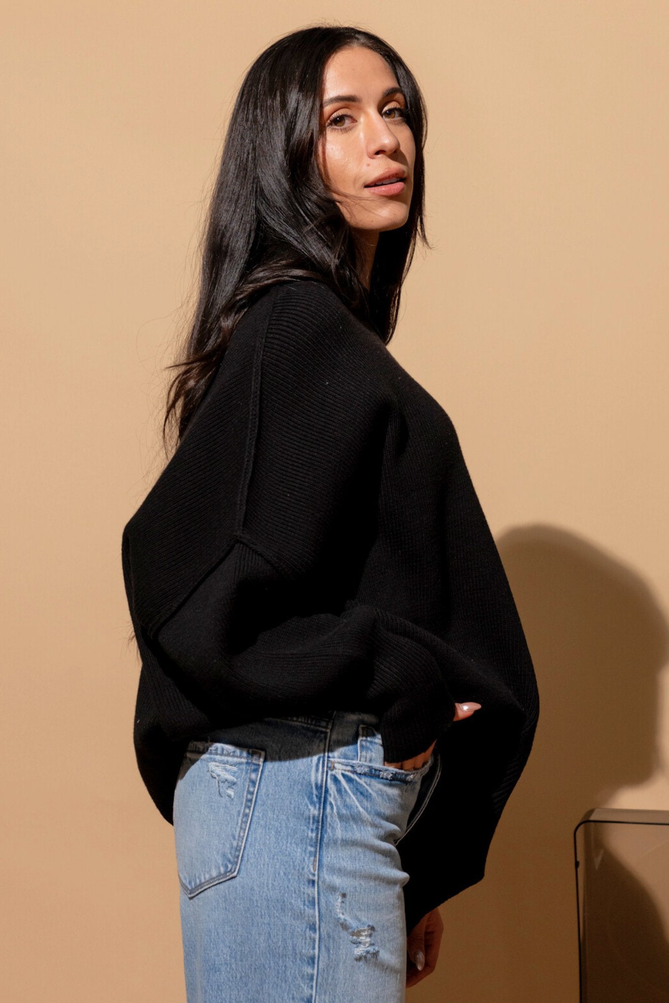 Callie Sweater in Black Clothing Holley Girl 