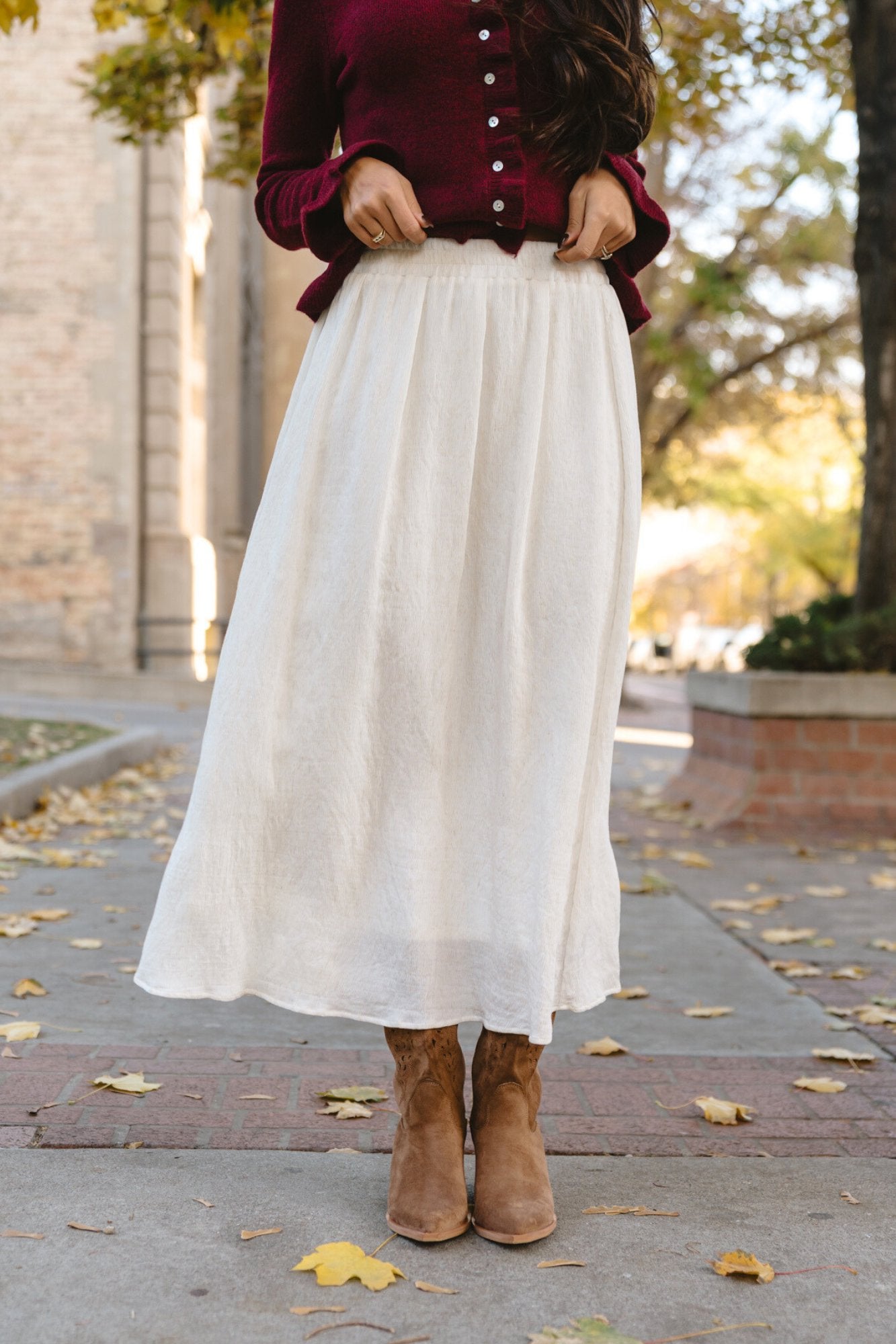 Sable & Sea Skirt in Cream Clothing Holley Girl 